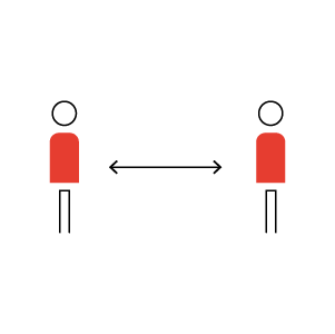 Social distancing icon