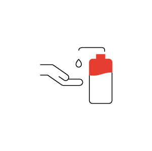 Hands sanitizer icon with the logo of the Hôtel William Gray